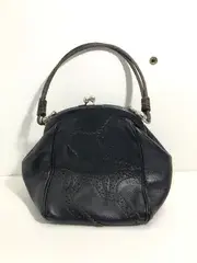 039091 kayo nakamura by y's がま口 レザー ハンド バッグ ブラック ワイズ yohji yamamoto ヨウジヤマモト