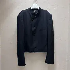 Yohji Yamamoto POUR HOMME ヨウジヤマモトプールオム 15AW Wool Gabardine Stand-Collar Jacket ジャケット HY-J66-100 ブラック size:3【代官山B09】