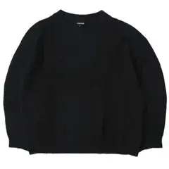 evan kinori エヴァンキノリ 24AW ネパール製 Big Sweater - Yak Wool ヤクウール ビッグセーター M BLACK クルーネック ニット 定価91,630円 トップス g28096