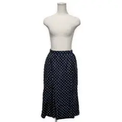 JUNYA WATANABE COMME des GARCONS 12SS キュプラ抜染ドットプリントマキシ丈スカート ボトムス フレア 水玉 レディース