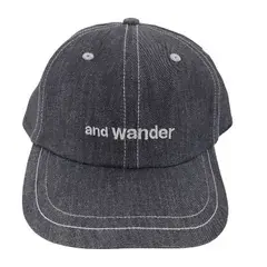 アンドワンダー and wander dry denim cap メンズ FREE 