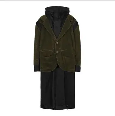 Isabel Benenato Corduroy Coat Parka Mantel (M/ L)