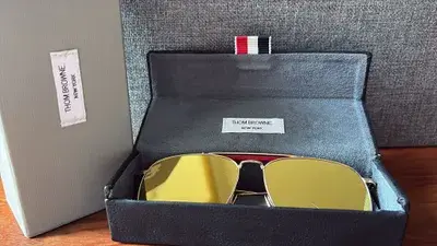 Thom Browne Sonnenbrille (Gold verspiegeltes Glas)
