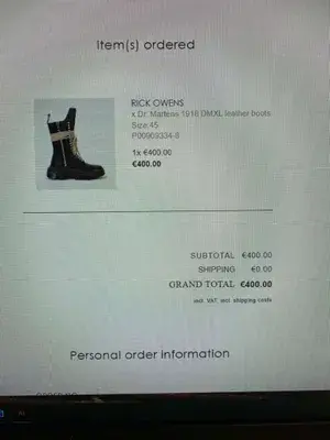 Rick Owens x Dr. Martens 1918 DMXL