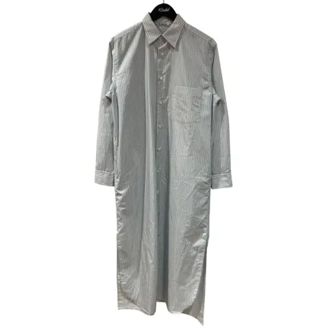 FINX POLYESTER STRIPE SHIRT ONE-PIECEシャツワンピースA23SD06PS