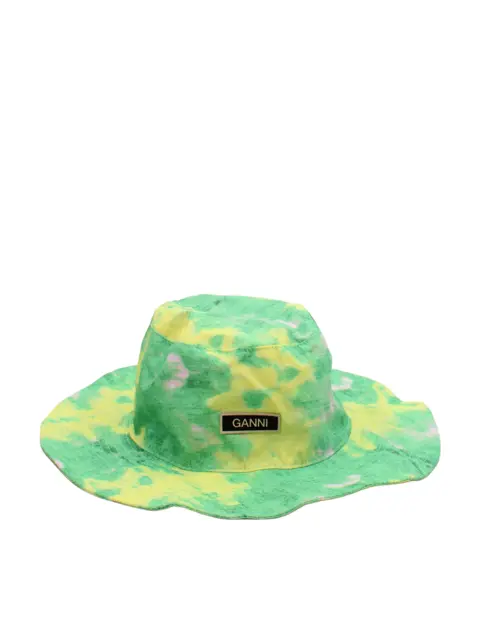 Ganni Men's Hat S Multi 100% Polyester Bucket Hat