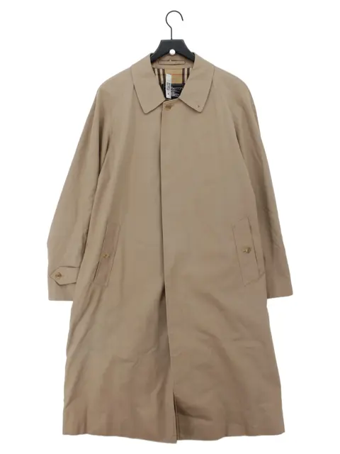 Burberry Men's Coat XL Tan Polyester with Cotton Overcoat