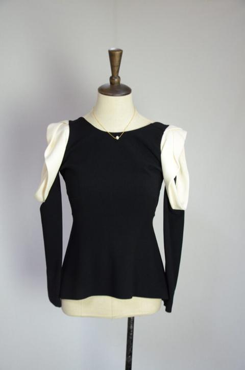 Celine cut out shoulder top