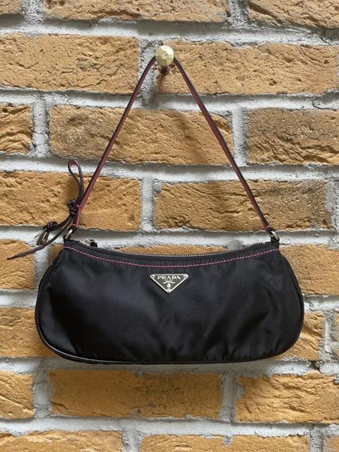 Prada nylon pink stitching handbag
