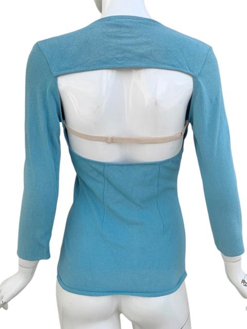 Alessandro dell’Acqua blue cardigan with open back