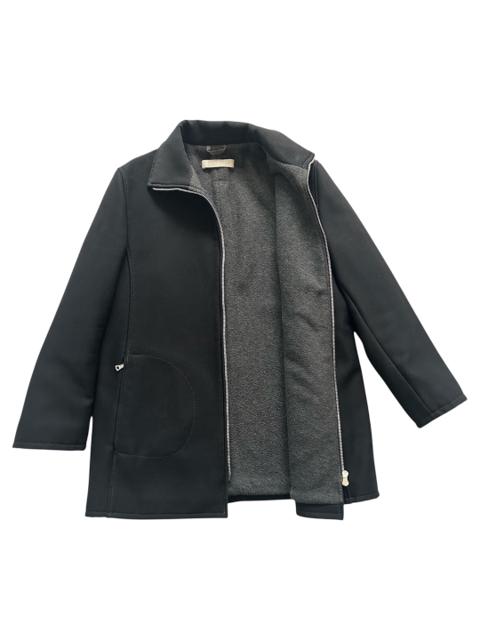 Miu Miu FW 1997 black coat with fleece lining