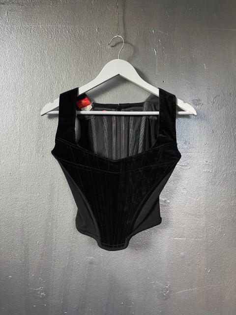 early 1990s Vivienne Westwood boned corset in black velvet
