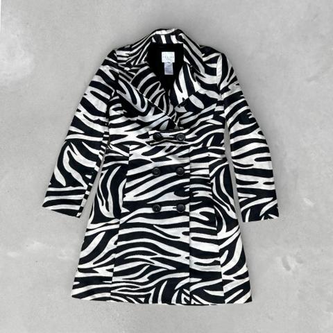 celine fw03 zebra print long coat