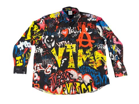 Vetements Graffiti Button Up