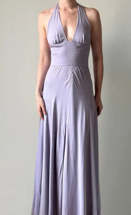 VALENTINO 2000’s Lavender Halter Gown (M)