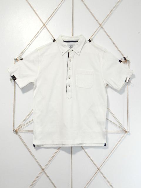 Black Fleece by Thom Browne Deep Neck Polo c. 2010s