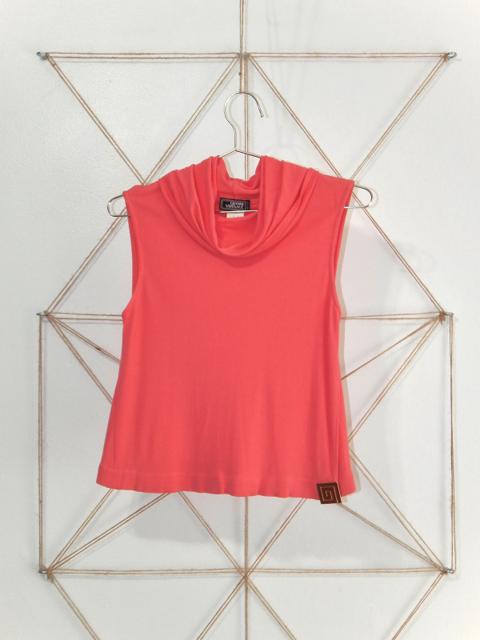 Gianni Versace Draped-Neck Greca Top c.late 1990s-2000s