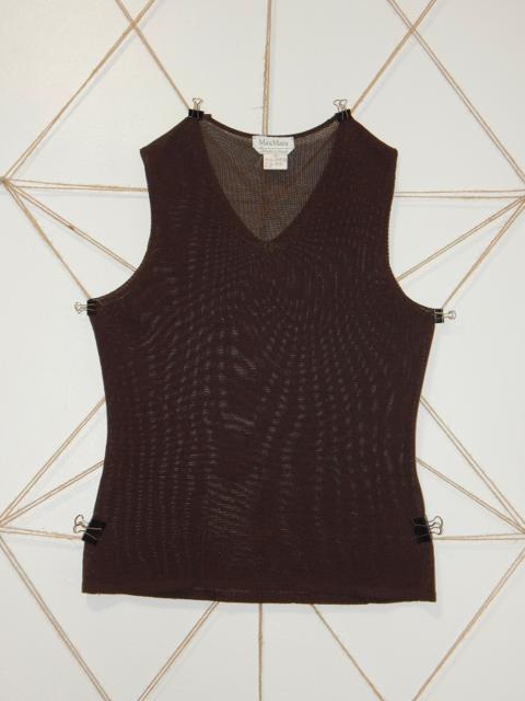 Max Mara Brown Knitted Tank c. 1990s