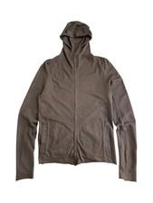 Poeme Bohemien Asymmetrical Hooded Zip Jacket Made in Italy