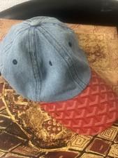 Goyard Denim Dad Hat Light Blue Adjustable Cap Slight Wear