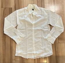 Used Elena Dawson White Button-Down Shirt Long Sleeve Shirt Mens Size XS
