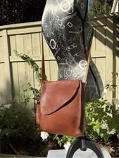 Cydwoq Satchel Messenger Purse HandMade Usa Chestnut Brown Leather 12” Bag