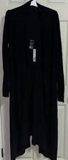 Isabel De Pedro Long Black cardigan Jacket Womens size 2 long sleeve CH515