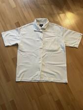 Arpenteur Coral Shirt Men’s White Cotton Short Sleeve Camp Collar M Medium
