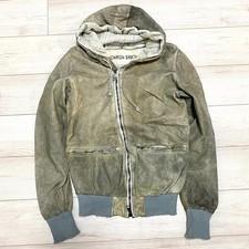 GIORGIO BRATO Vintage Lambskin Leather Jacket Hoodie XL