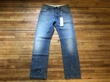 COMING SOON BY YOHJI YAMAMOTO WASHED BLUE BLEACHED SPOTS DENIM JEANS S 32