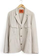 Barena Venezia Beige Linen Blazer Jacket, Size 52