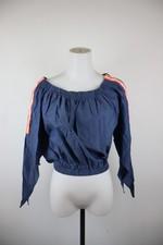 Fornarina Women Casual Vintage T-Shirt 3/4 Sleeve, Light Cotton, Blue L