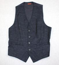 Barena Venezia Mens Waistcoat IT 50 UK L Navy Virgin Wool Made In Italy Vest