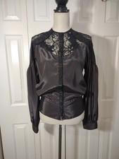 Share Spirit Victorian Sports Jacket Front Button Lace  Sz 40 M/L US