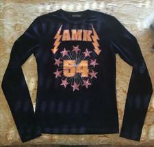 ANDREW MACKENZIE NEW STRETCH COTTON SPANDEX STARS LOGO BLUE SWEATER T-SHIRT 