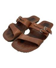 BUTTERO Double-strap leather sandals B1850 EU41 US8 Brown