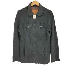 KYOJI MARUYAMA Leather Jacket Men’s Gray Size 3 Vintage B-Condition