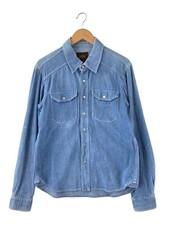 KADOYA RIDE WORK SHIRTS Elbow Patch Long-Sleeve Shirt, Size LL, Cotton Denim, ID