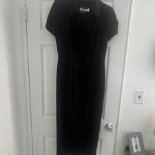 Olivier Theyskens Women’s Black Solid Collared Short Sleeve Jumpsuit 42
