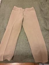 Loro Piana Beige Cotton Straight Mens Jeans Button Zip 5-Pocket Solid Denim