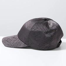 Berluti Mens Baseball Cap Nylon Scritto Jacquard Logo Hat P50/WARM-GREY M size