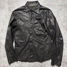 incarnation Kangaroo Leather Shirt Black Genuine Leather Artisan