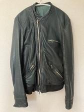 Used The Viridi-Anne Leather Riders Jacket Single Riders Jacket Black Color