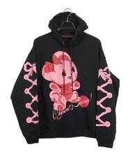 CHOPOVA LOWENA Printed Hoodie XL Black Recycled Cotton Polyester Mens