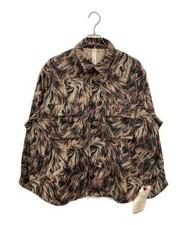SHINYA KOZUKA Brown Cotton Work Shirt M Men Long Sleeve Workwear Casual