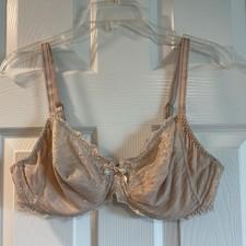 Chantelle 3281 Rive Gauche Full Coverage Unlined Lace Bra 38C Nude Beige Wired