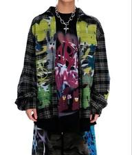 USED SANKUANZ 25AW GRAFFITI CHECKSHIRT NUBIAN VERYGOOD