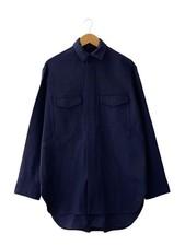 Haider Ackermann Long-Sleeve Shirt, XXS, Wool, Navy