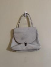 Cherevichkiotvichki Large Lock Handbag Leather Dirty White Color