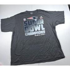 Fanatics NFL New England Patriots Super Bowl LI Champions Gray T-Shirt 3XL 0767